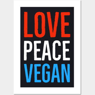 Love Peace Vegan Posters and Art